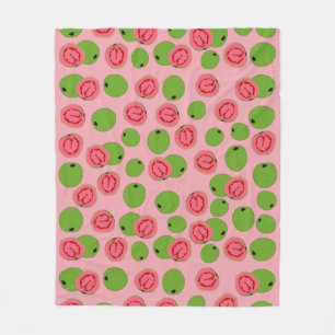 Guava Fruit Pattern Fleece Blanket