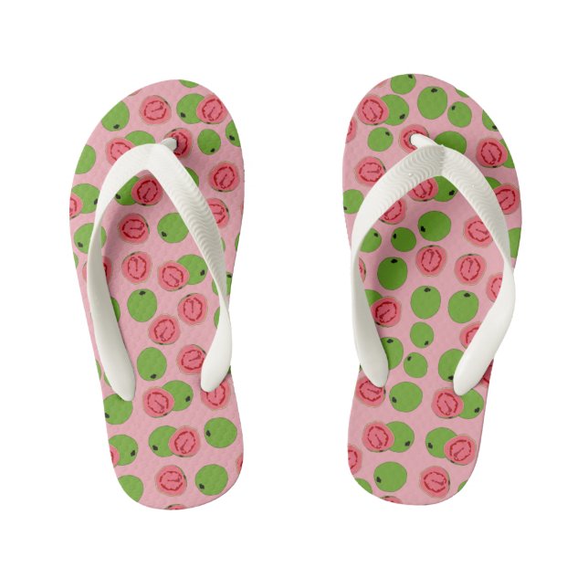 Guava Fruit Pattern    Kid's Flip Flops (Footbed)