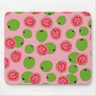 Guava Fruit Pattern   Mouse Mat