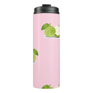 Guava on pink thermal tumbler