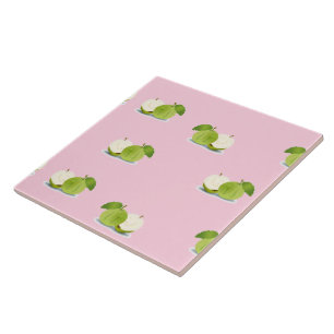 Guava on pink tile