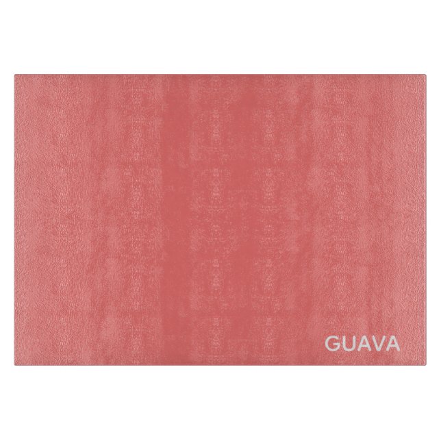 Guava pink color name cutting board (Front)