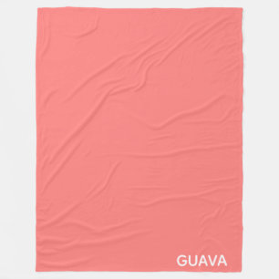 Guava pink color name fleece blanket