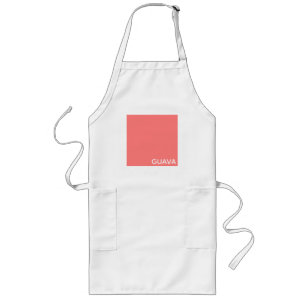Guava pink color name long apron