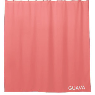 Guava pink color name shower curtain