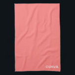 Guava pink color name tea towel<br><div class="desc">Guava pink color name</div>