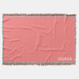 Guava pink color name throw blanket