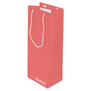 Guava pink color name wine gift bag