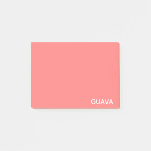 Guava pink colour name post-it notes