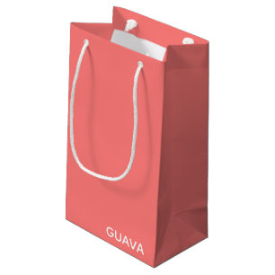 Guava pink colour name small gift bag