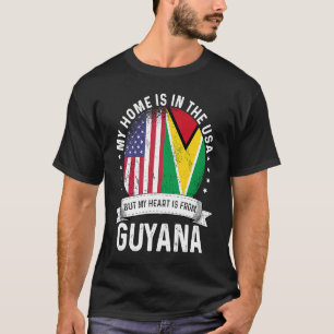 Guayanese American Patriot Grown Proud Home USA Fl T-Shirt