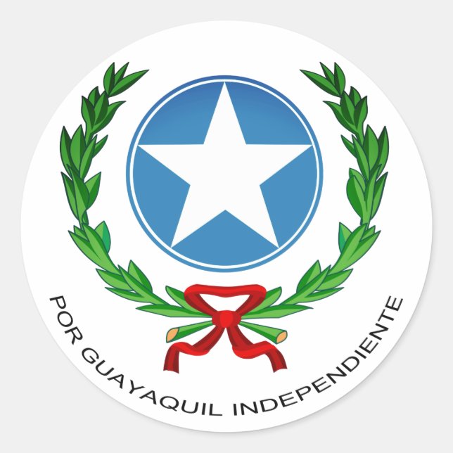 Guayaquil coat of arms classic round sticker (Front)