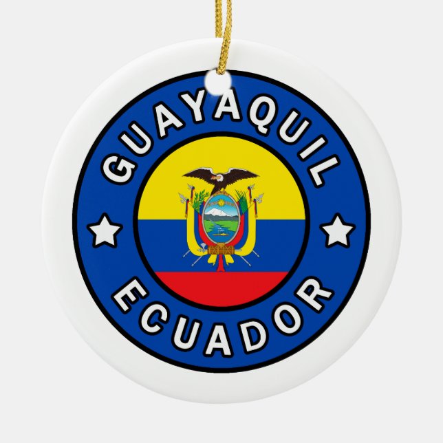 Guayaquil Ecuador Ceramic Tree Decoration (Front)