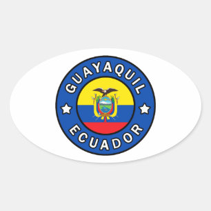Guayaquil Ecuador Oval Sticker