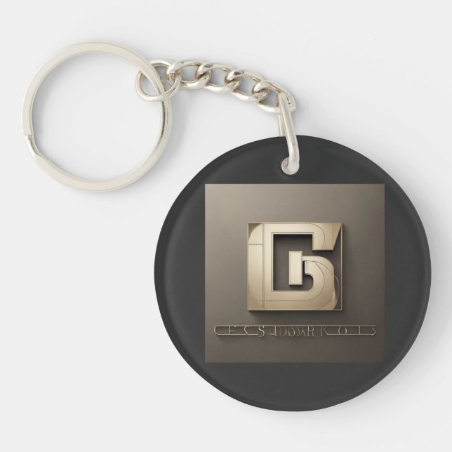"Gucci Signature Logo keychain (Front)