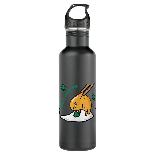 Gudetama Don't Pinch Me Saint Patrick's Day  710 Ml Water Bottle (Front)