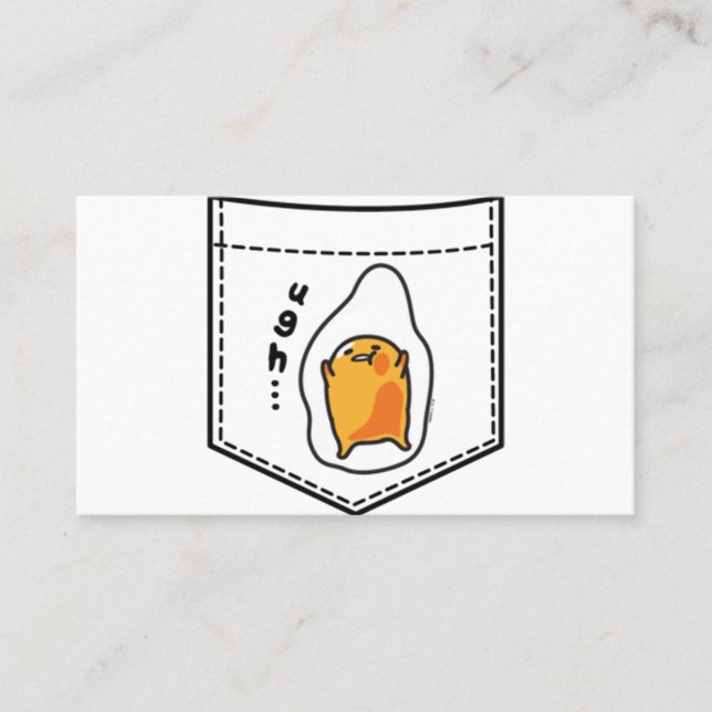 Gudetama Pocket Sweatshirt Business Card (Front)