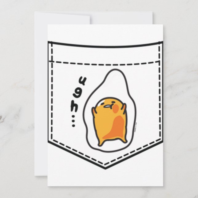 Gudetama Pocket Sweatshirt Invitation (Front)