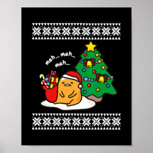 Gudetama Ugly Christmas Sweater Tee  Poster