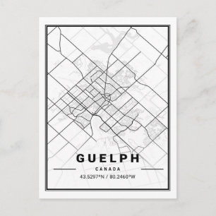 Guelph Ontario Canada  Travel City Map Poster Postcard