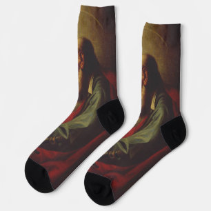 Guercino Saint Paul the Apostle Fine Art Socks