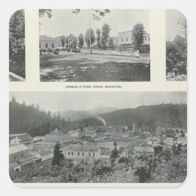 Guerneville, California Square Sticker (Front)