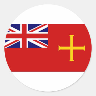 Guernsey Civil Ensign Flag Classic Round Sticker