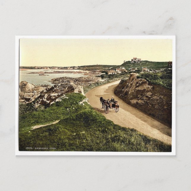 Guernsey, Cobo, Channel Islands, England vintage P Postcard (Front)