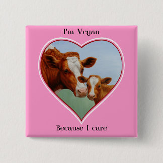 Guernsey Cow and Calf Vegan 15 Cm Square Badge