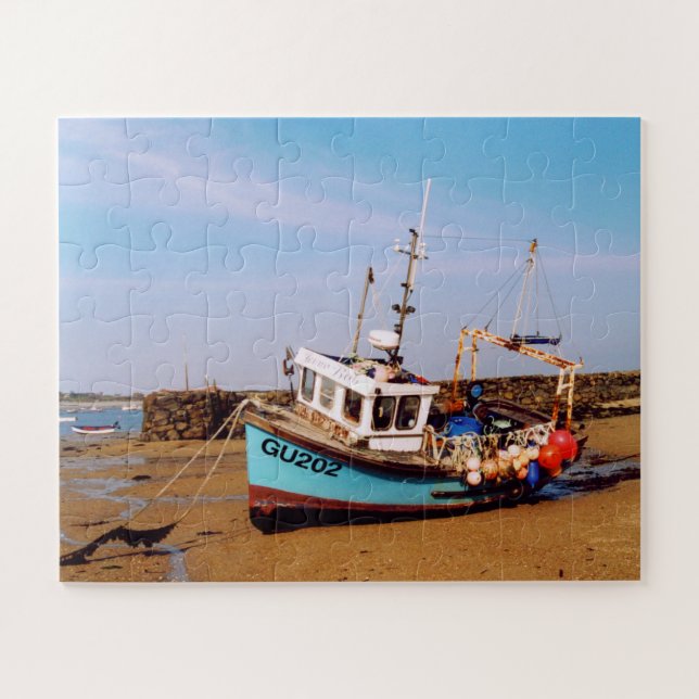 Guernsey fishing boat in Guernsey Jigsaw Puzzle (Horizontal)