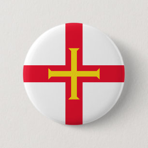 Guernsey Flag 6 Cm Round Badge