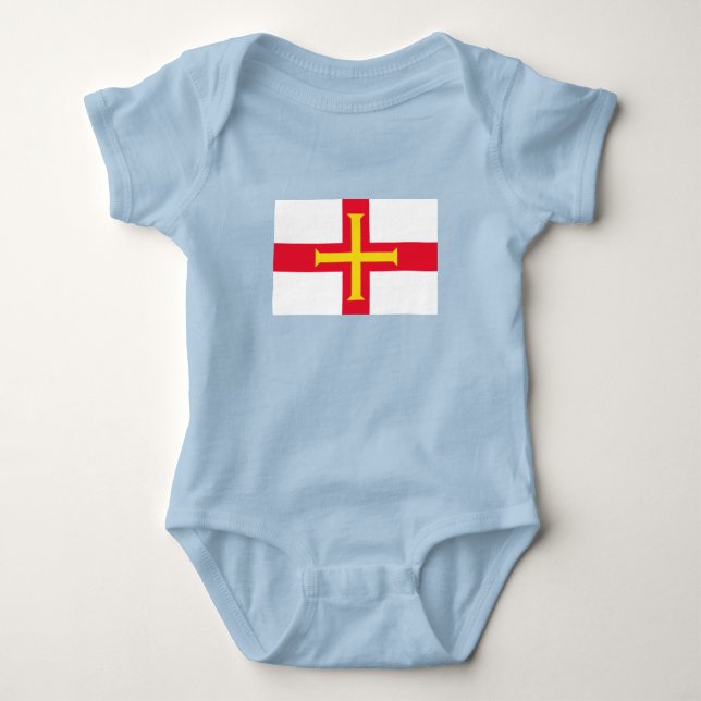 Guernsey Flag Baby Bodysuit (Front)