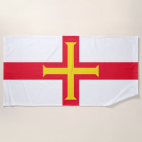 Guernsey flag Beach Towel