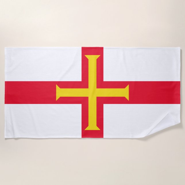 Guernsey flag Beach Towel (Front)