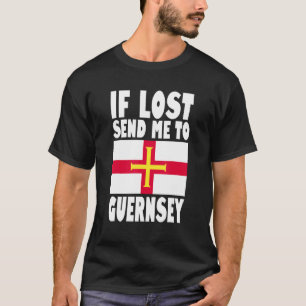 Guernsey Flag Design If lost send me to Guernsey T-Shirt