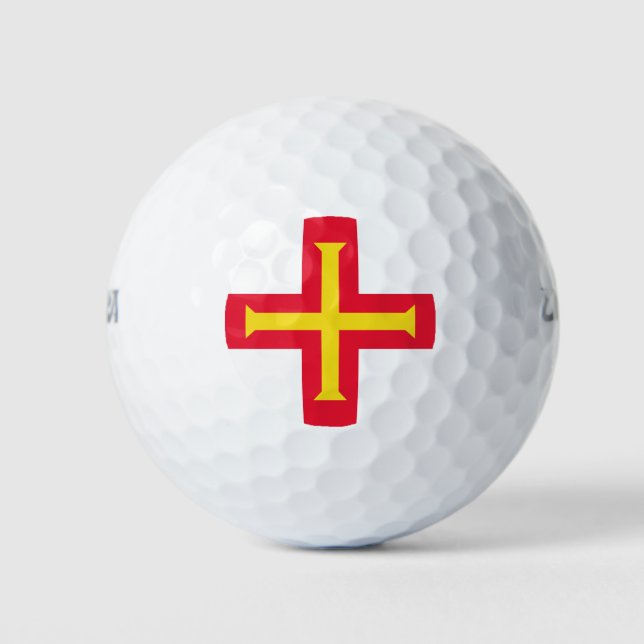Guernsey flag golf balls (Front)