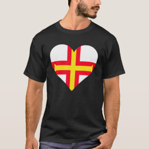 Guernsey Flag Heart Guernsey  Love Guernsey T-Shirt
