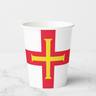 Guernsey flag paper cups