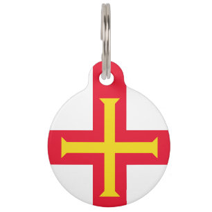 Guernsey flag pet tag