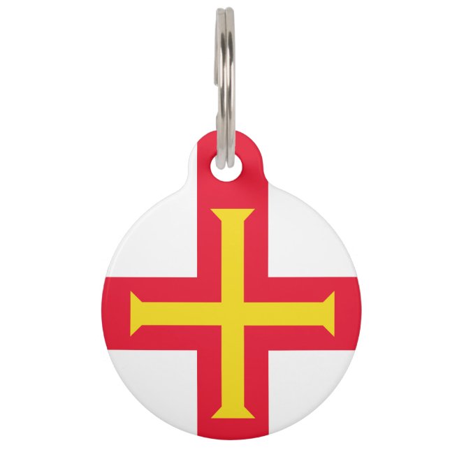 Guernsey flag pet tag (Front)