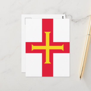 Guernsey flag postcard