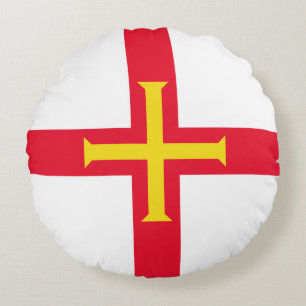 Guernsey Flag Round Cushion