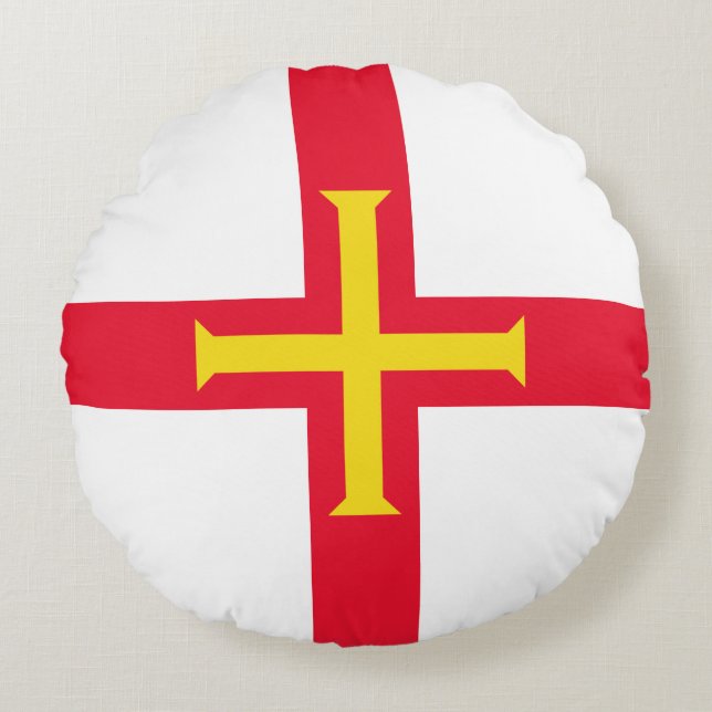 Guernsey Flag Round Cushion (Front)