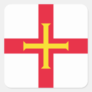 Guernsey Flag Square Sticker