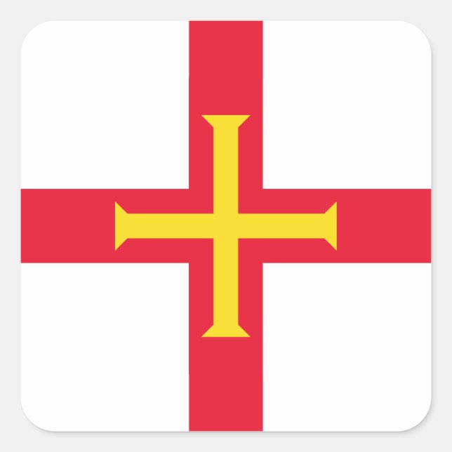 Guernsey Flag Square Sticker (Front)