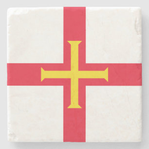Guernsey Flag Stone Coaster