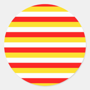 Guernsey flag stripes classic round sticker