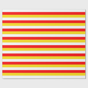 Guernsey flag stripes red yellow white pattern Nor Wrapping Paper