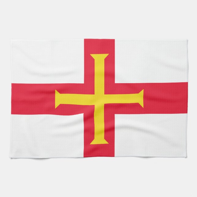 Guernsey flag tea towel (Horizontal)