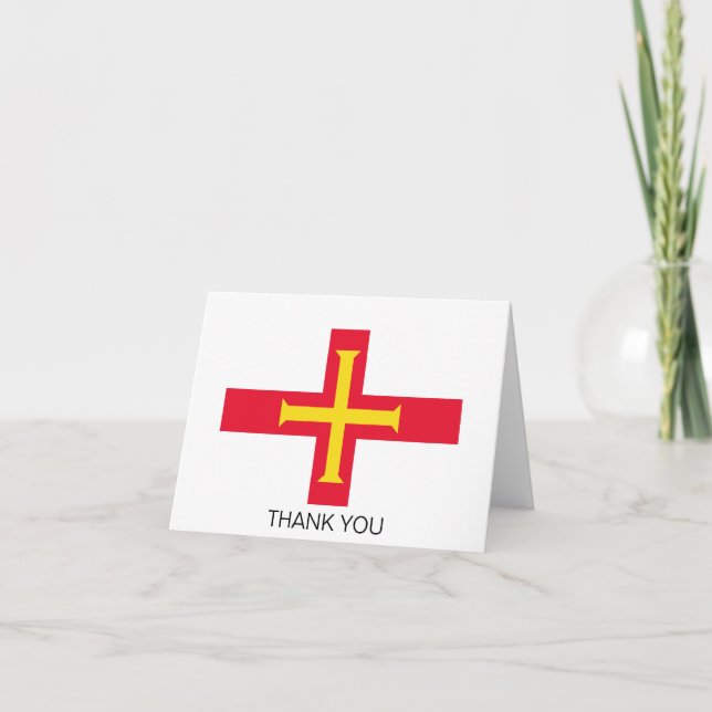 Guernsey Flag Thank You Card (Front)